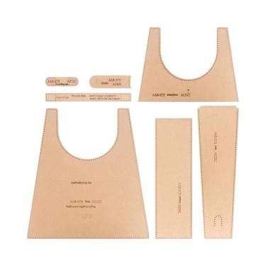 Imagem de Bolsa De Ombro Grande Capacidade Com Template De Costura Em Couro DIY 