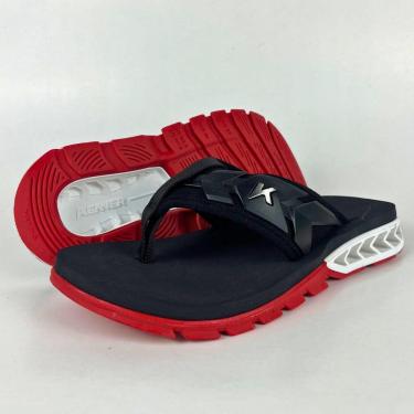 Imagem de Chinelo Sandália Kenner Rakka Vermelho/Preto/Branco-Masculino