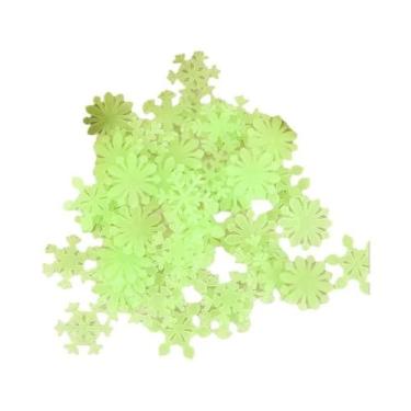 Imagem de 50 Adesivos De Floco De Neve 3D Que Brilham No Escuro Para Quarto Infa