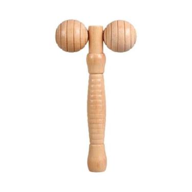 Imagem de Rolo De Massagem Portátil De Madeira Para Relaxamento Muscular Do Rost