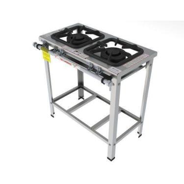 Imagem de Fogão Inox Baixa Pressão 2 Bocas FGI32 Gastromaq