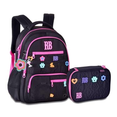 Imagem de Mochila Adolescente Com Estojo Box Grande Rebecca Bonbon-Feminino