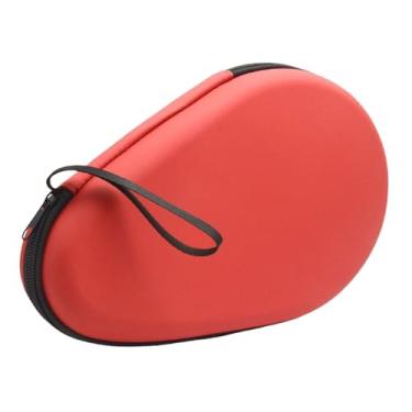 Imagem de Colaxi Estojo para raquete de tênis de mesa, comporta 2 raquetes e bolas, bolsa de armazenamento portátil para competições esportivas e viagens, Vermelho