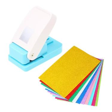 Imagem de Nishiyuenyi Perfurador de Papel com Formato de Carimbo e Folhas de Espuma com Glitter em 10 Cores para Crianças, Ideal para Cartões de Felicitações