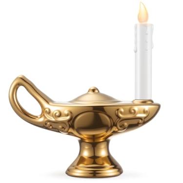 Imagem de Teenyyou 1 lâmpada de graduação de enfermeira alimentada por bateria (pilhas não incluídas) vela LED para presente da semana dos enfermeiros (dourado, pequeno)