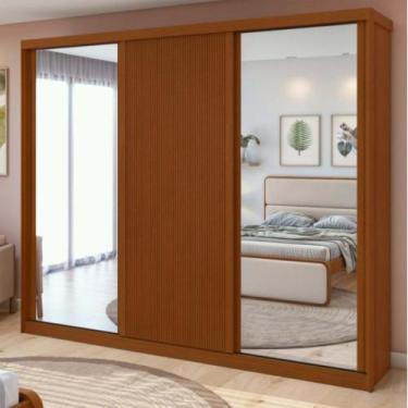 Imagem de Guarda Roupas Lopas Ollie c/ 3 Portas e 1 Gaveta c/ Kit de Pés e Espel