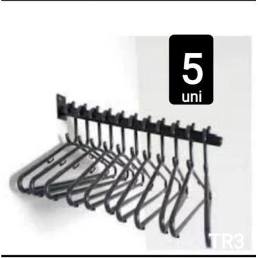 Imagem de Expositor Rt Arara Inclinado Cabideiro Parede - 5 Unidades - Brasil Es