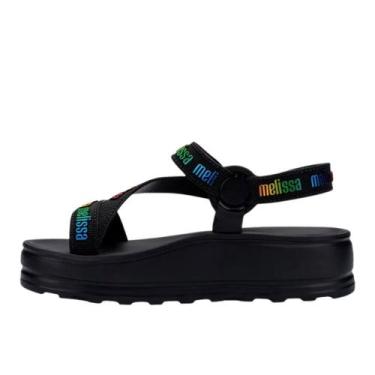 Imagem de Sandália Melissa Stripes Platform M Lover Preto, Preto, 35