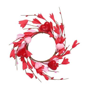 Imagem de Vaveren Guirlanda de Dia dos Namorados, Decoração para Porta de Entrada com Coração e Frutas Vermelhas, Ideal para Casamento, Janela e Decoração de