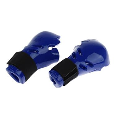 Imagem de Lljsszr Luvas de Sparring de Taekwondo, Luvas de Proteção para Mãos de MMA. Tamanho P, Azul L