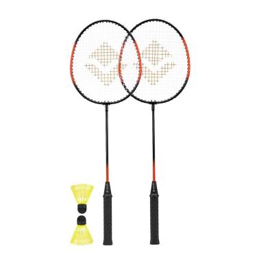 Imagem de Kit Badminton Completo 2 Raquetes E 2 Petecas Nylon Vollo-Unissex