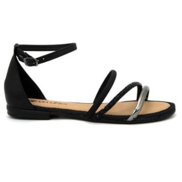 Imagem de Sandalia Via Uno 859021 Calcanhar Fechado Rasteira Feminina-Feminino