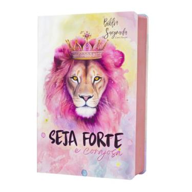 Imagem de Biblia Sagrada Seja Forte e Corajosa - Palavra de Jesus em Vermelho - 