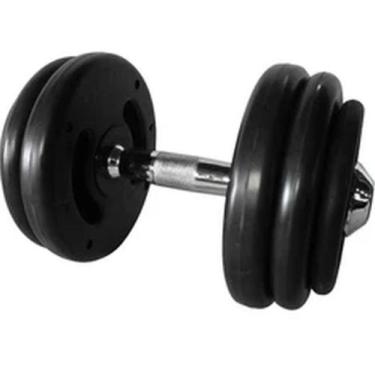 Imagem de Dumbbell Injetado com Pegada Cromada Academia Fitness 30kg - Anilhas