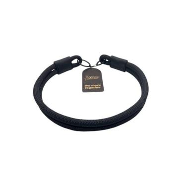 Imagem de Coleira De Corda Dupla Preta 65cm Resistente Acqua Wave