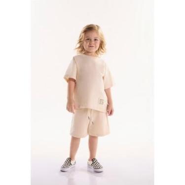 Imagem de Conjunto Infantil para Menino com Camiseta e Bermuda Beiramar Três e Já-Masculino