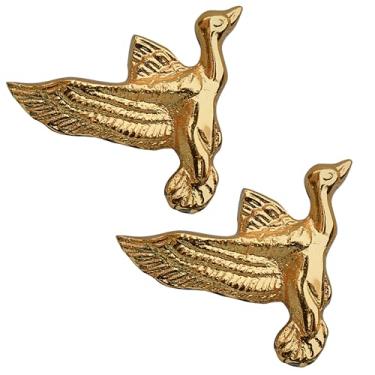 Imagem de collectiblesBuy Puxador de armário elegante de cisne de latão – Puxador de gaveta de pássaro voador dourado para cômoda, guarda-roupa, armário e móveis domésticos | Ferragens decorativas vintage