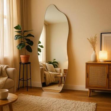 Imagem de Espelho Flame 150X40cm Corpo Inteiro Decorativo Para Quarto Banheiro S