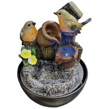 Imagem de Fonte Decorativa Dois Passaros E Jarro De Mesa E Chão Resina