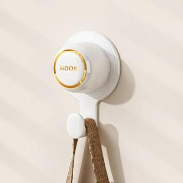 Imagem de Ganchos para casa chuveiro cozinha, gancho utilitário adesivo à prova d'água, suporte de parede para chave de pano de bucha de toalha (branco)
