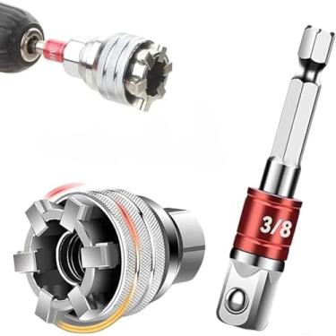 Imagem de 1 conjunto de chave de soquete ajustável de nível profissional com barra de extensão - construção de metal durável, ferramentas industriais para remoção eficiente de parafusos e porcas, ideal para