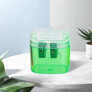 Imagem de Apontador de lápis com tampa, apontadores manuais e lápis, apontador portátil compacto de dois furos, para lápis padrão e JumboPencils, para adultos, estudantes, artistas, sala de aula, escola e