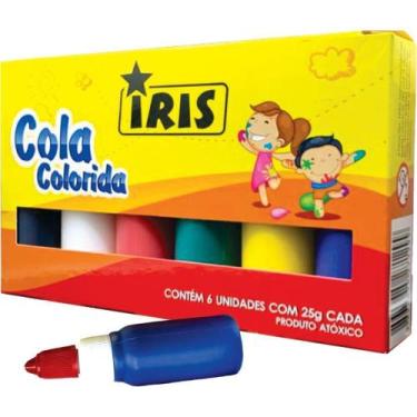 Imagem de Cola Colorida íris 6 Cores 25G Estojo - IRIS
