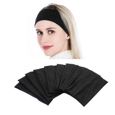Imagem de Máscara facial larga Yeshan Wide para mulheres, preta, pacote com 10