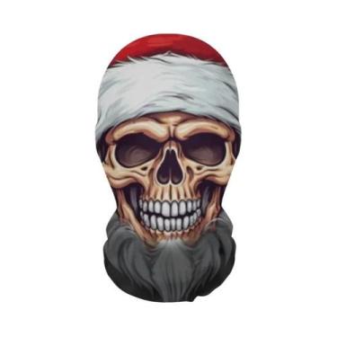 Imagem de Máscara De Caveira De Natal Em Malha Elástica Respirável, Máscara Faci