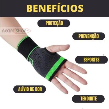 Imagem de Munhequeira Compressão Elástica Ajustável 1 und Alívio Imediato Dor e Lesões no Punho