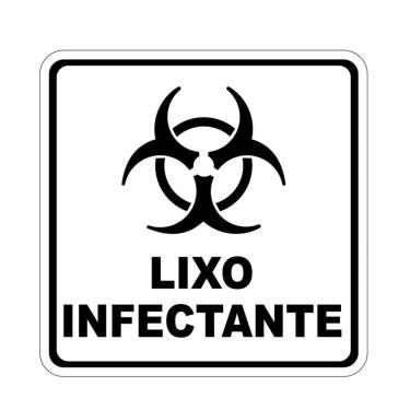 Imagem de Adesivo Lixo Infectante 1 Unidade 15Cmx15Cm Transparente