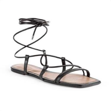 Imagem de Sandália Anacapri Amarração Tiras Finas Preto - Feminino-Feminino