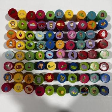 Imagem de Conjunto De 20 Carimbos Autoentintados Sortidos Para Crianças, Carimbo