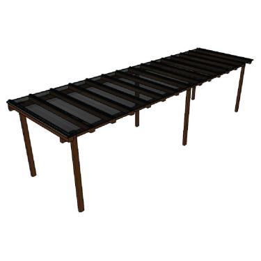 Imagem de Kit Policarbonato Fume 4mm 7,00m X 2,00m - Perfis Naturais