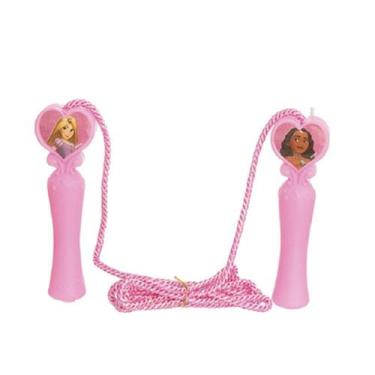 Imagem de Brinquedo Infantil Pula Corda Disney Princesas Coração Rosa - Etitoys