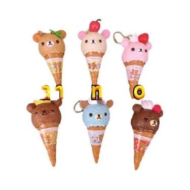 Imagem de Urso De Sorvete Kawaii Rilakkuma: Brinquedo De Miçangas, Pingente De B
