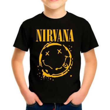 Imagem de Camiseta Camisa Infantil Juvenil Banda de Rock Nirvana MD6 - Casetal, 