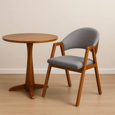 Imagem de Cadeira Luiza Sala de Jantar com Braco Madeira Macica Movellu Home