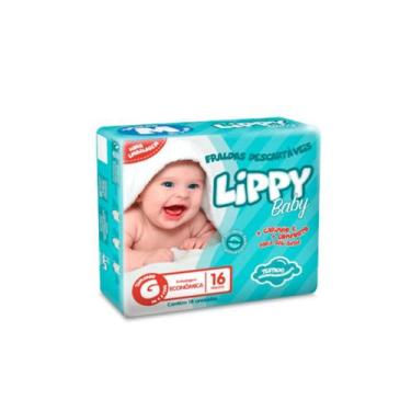 Imagem de Fralda infantil pacote com 16 tiras lippy baby - g