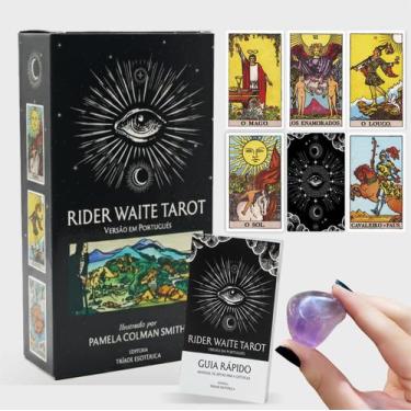 Imagem de Kit Tradicional Tarot Rider Waite para iniciantes Português 78 cartas 
