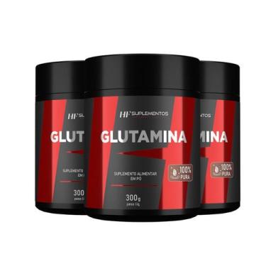 Imagem de 3X Glutamina 300G Hf Suplementos