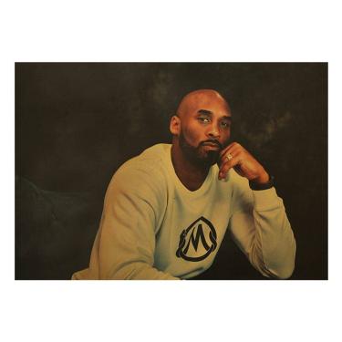 Imagem de Pôster NBA Kobe Bryant com impressão de arte de parede retrô 50,5x35cm