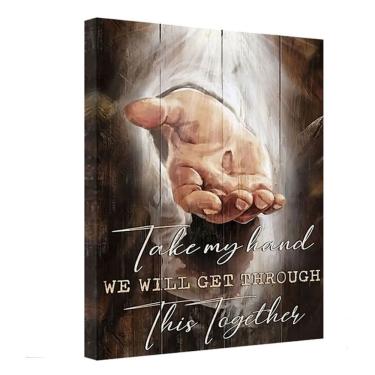 Imagem de Arte de parede, pintura, impressão em tela, mão de luz, 40x60cm