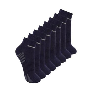 Imagem de Kit com 8 Pares de Meias Cano Curto Speedo 8034, Azul marinho, 39-44