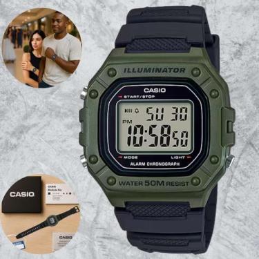 Imagem de Relógio Casio Masculino Digital Verde W-218H-3AVDF, Cinza