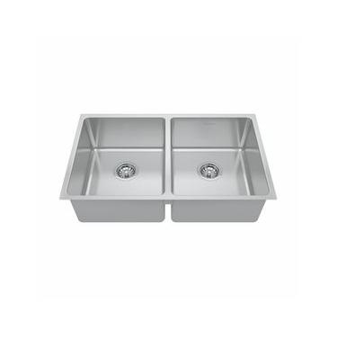 Imagem de CUBA DUPLA GHELPLUS PREMIUM DE EMBUTIR 74CM EM AÇO INOX ACETINADO 20.03.30533