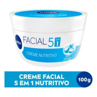 Imagem de Creme Hidratante Facial 5 Em 1 Nutritivo 100g Nivea sensação não oleos