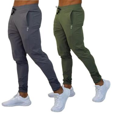 Imagem de Kit 02 Calças Jogger Masculina Em Poliamida De Academia - Fits Gym, Ci