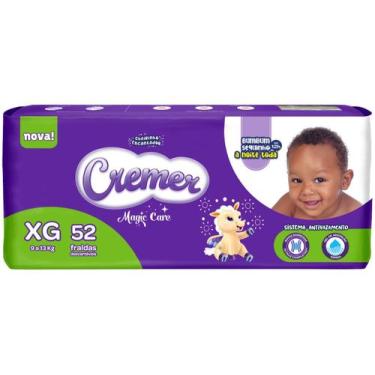 Imagem de Fralda Descartável Cremer Magic Care Hiper XG 52 Tiras