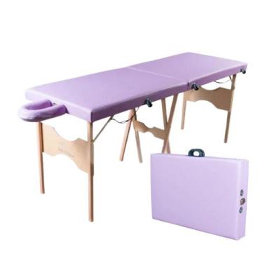 Imagem de Maca Portátil Reclinável Pro03 300Kg Madeira Cabo de Aço Dobrável Apoi